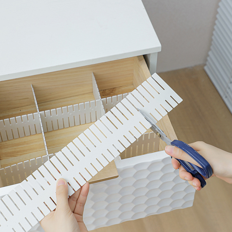 Sock Organizer Tray - 4Pcs Drawer Divider Organizer, Adjustable Partition