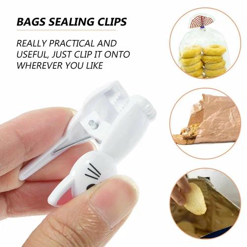 Sock Organizer Tray - 8Pcs Cat Shape Food Sealing Bag
