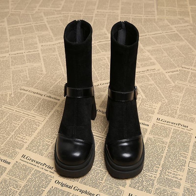 Women Platform Chunky High Hee - No Show Sock Women 评论和价格