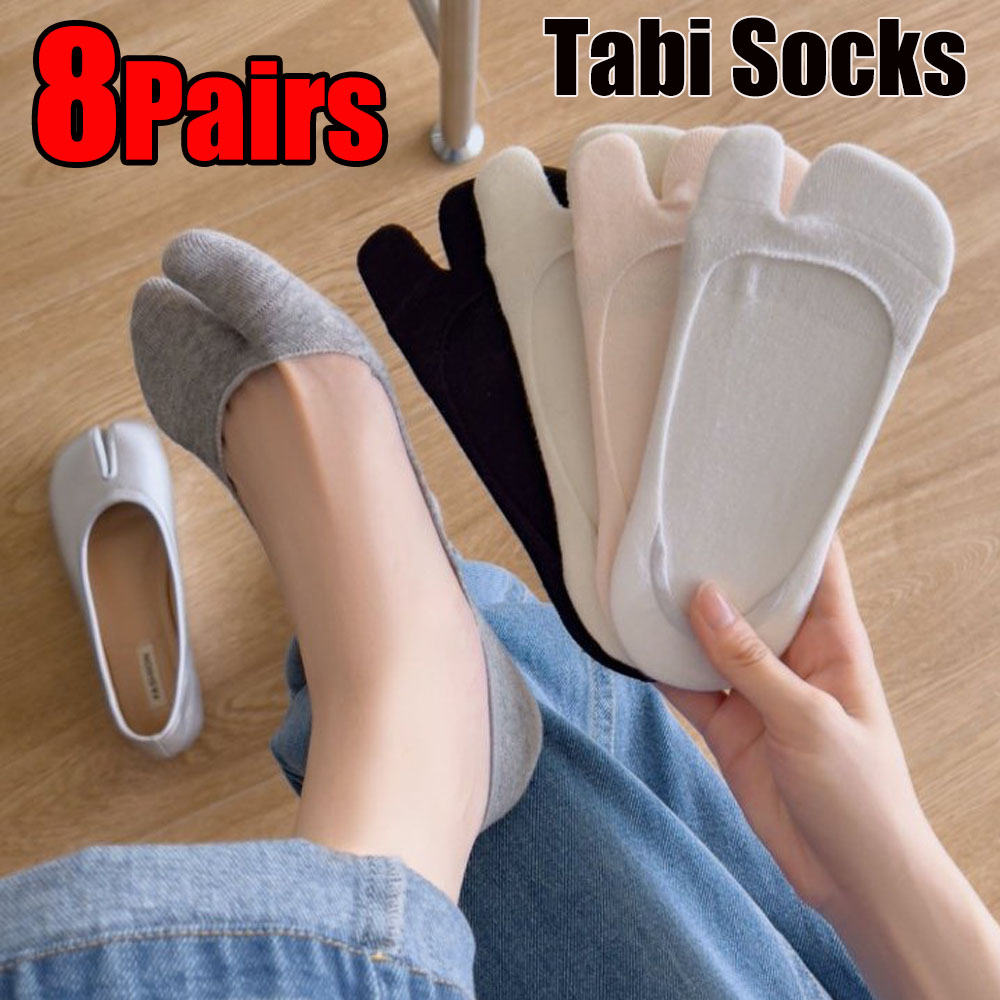 Women Cotton Tabi Socks Two Fi - No Show Sock Women 评论和价格