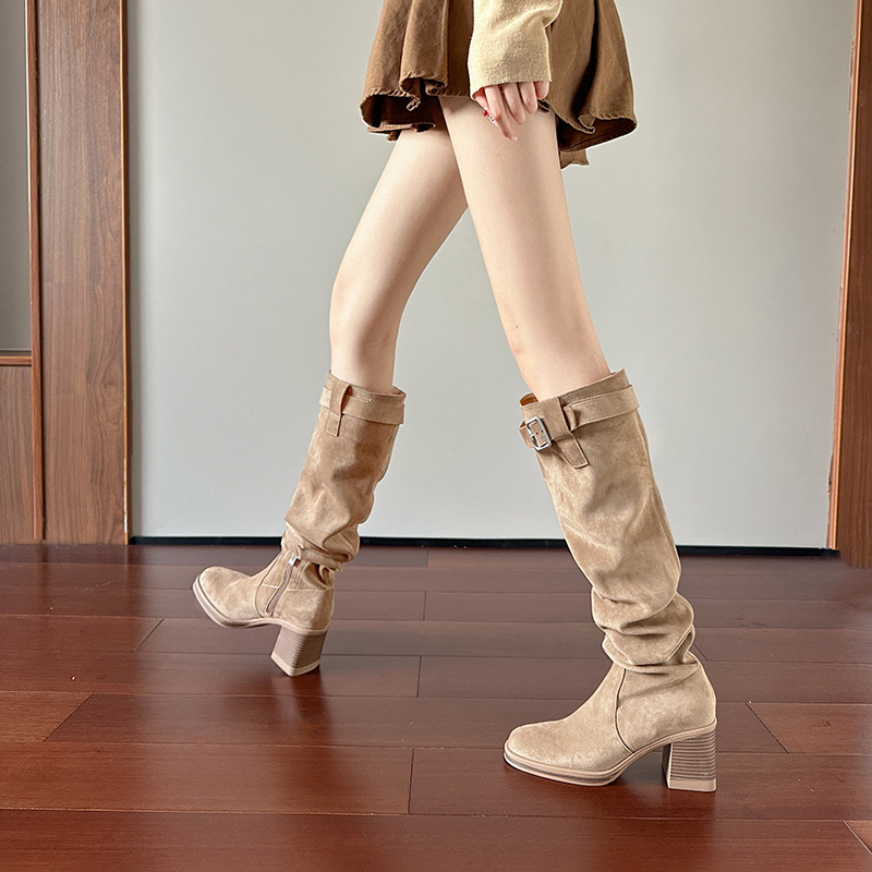 High heeled knee high boots fo - Knee High Sock Women 评论和价格
