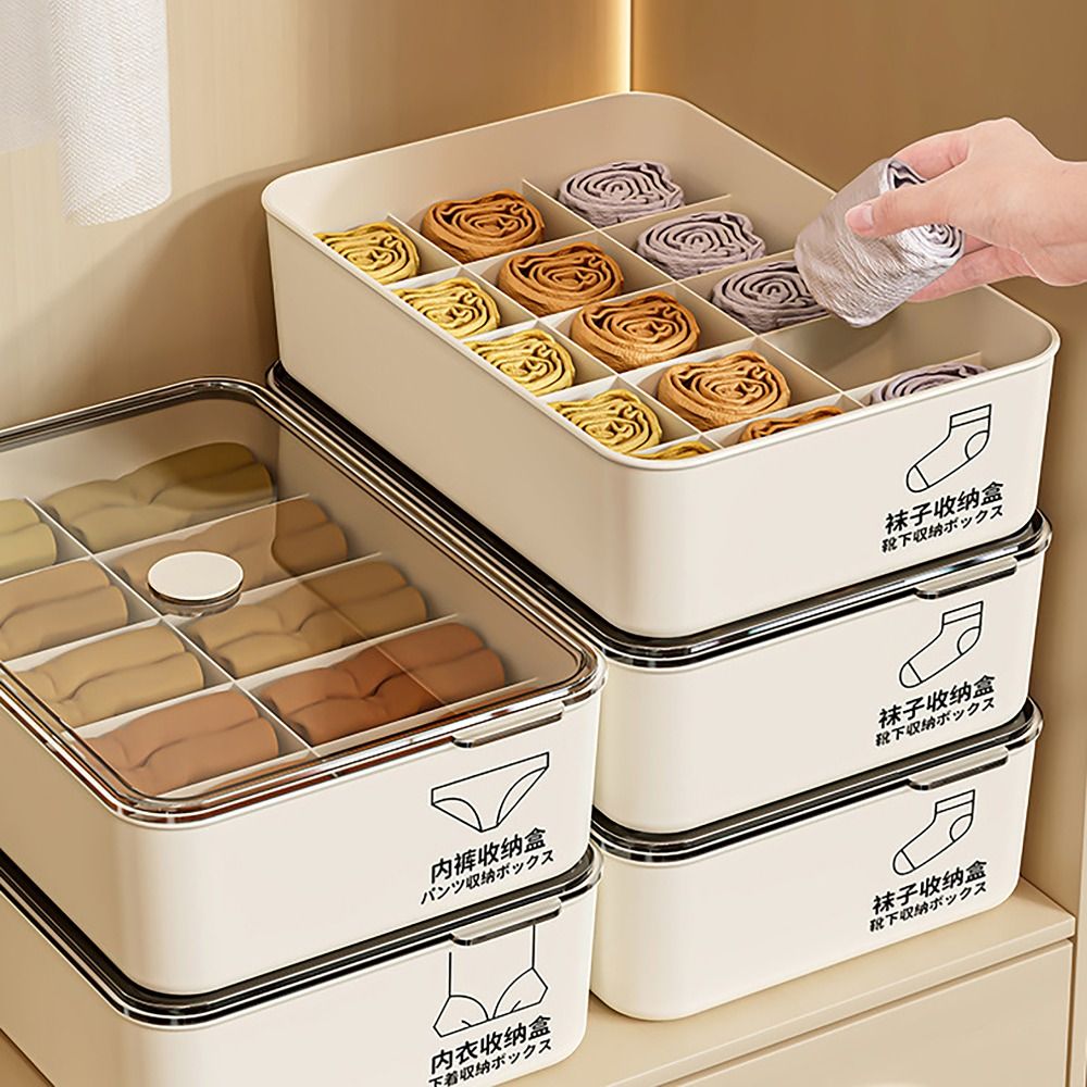 10/15 Grids Underwear Storage  - Sock Organizer Tray 评论和价格